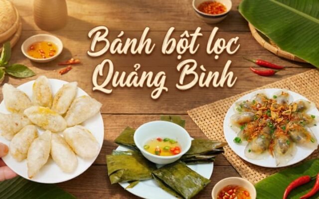 Bánh lọc bột sắn, tôm sông